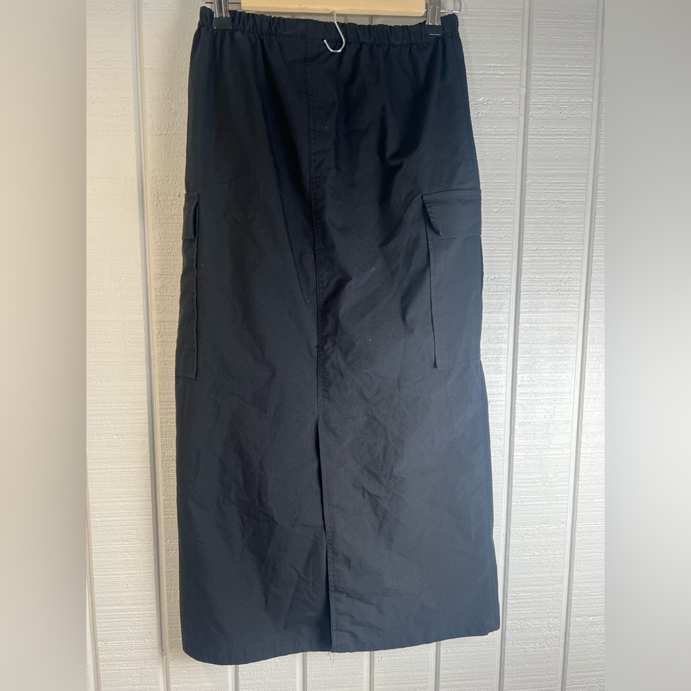 Pull & Bear Black Cargo‎ full length skirt Size Small
